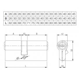 Патрон ямков. Kale Kilit 164 OBS-BE, 68 mm, Security Card | КАРА-КА ООД | Онлайн магазин