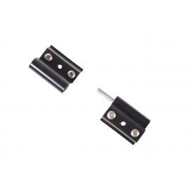 Aluminium hinge for aluminium doors and windows - type "double" hinge,  Alyap110 , Black 
